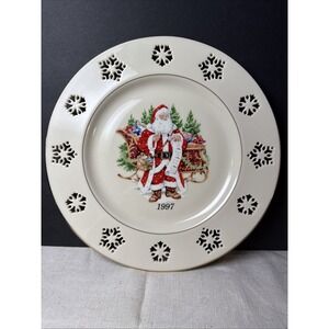 LENOX 1997 PLATE "Santa's List" First In Spirit of  Christmas Series‎ EUC